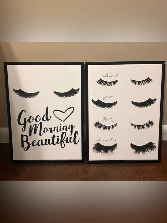 Good Morning Beautiful Black & White Wall Art Set