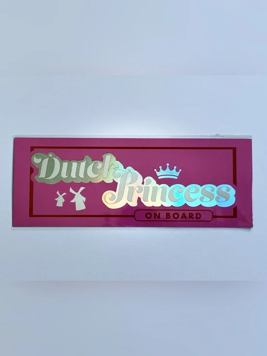Dutch Bros “Dutch Princess on Board” Magnetic Car Sticker