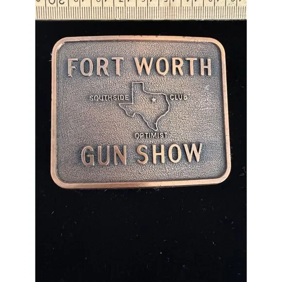 Vintage Fort worth Southside Optimist club Gun Show Belt Buckle