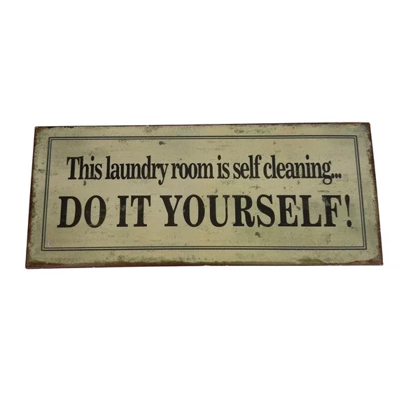 Funny Laundry Room‎ Sign Do It Yourself Home Decor Rustic Farmhouse Wall Art