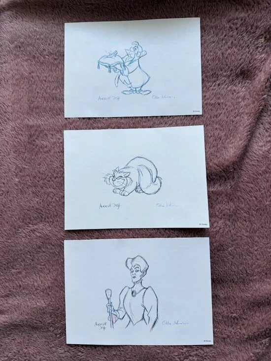 Disney Cinderella Sketch Print Bundle | Lucifer, Lady Tremaine & Grand Duke