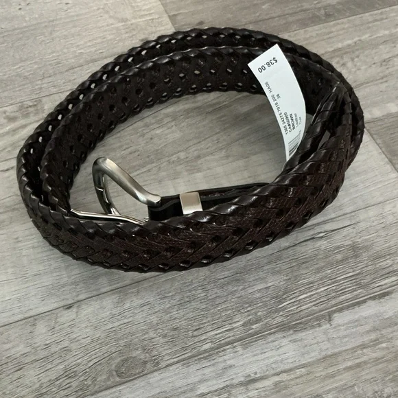 Men's Columbia Fully Adjustable Braided Casual Leather Belt 🌻