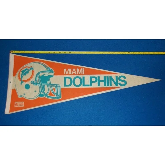 Vintage Miami Dolphins Felt Pennant 30