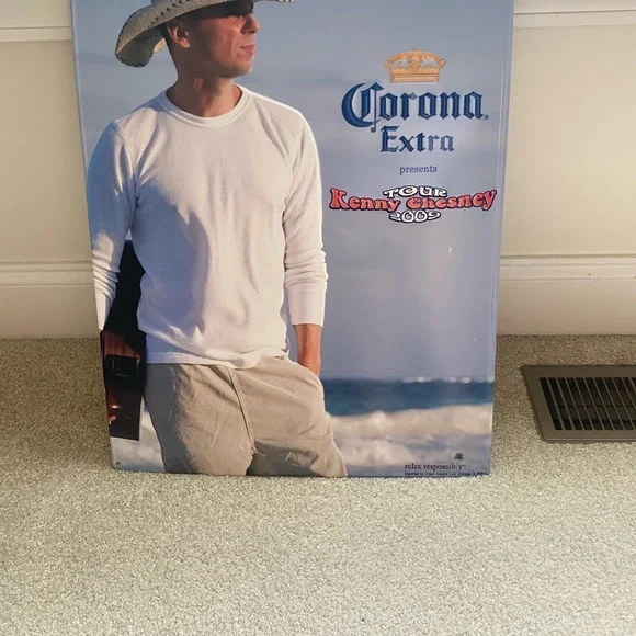 Kenny Chesney Corona Extra Kenny Chesney 2009 Tour metal sign  - Beach Graphic