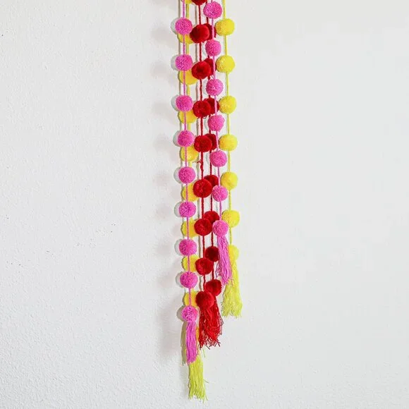 Mexican Handmade Colorful PomPoms‎ Decorative Garland Home Party Festive Decor