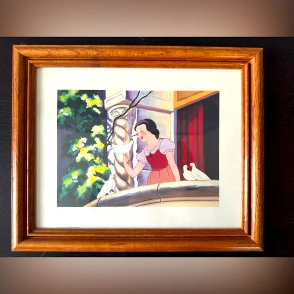Snow White, Dwarfs Disney with wood Frame‎