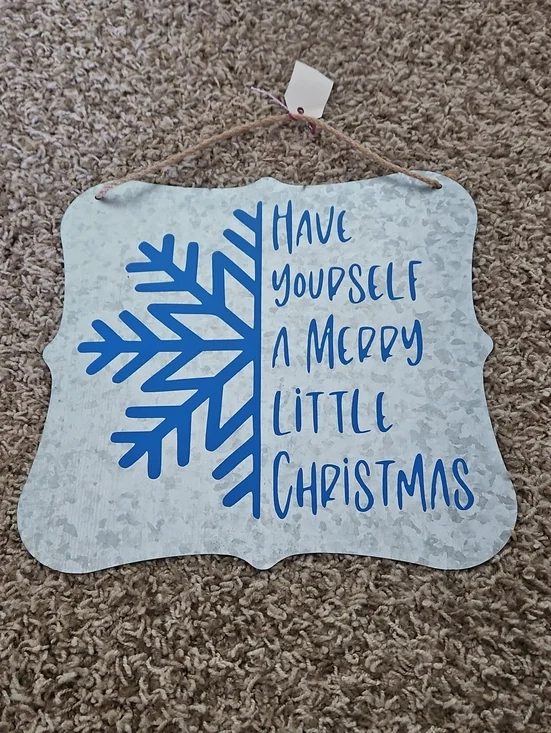 Merry Little Christmas Metal Wall Sign