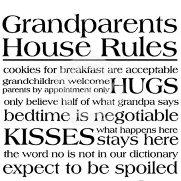 Grandparents House Rules Wall Vinyl Decal 11