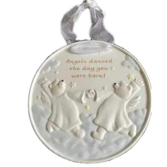 Plaque Wall Decor‎ Angels Bear Danced The Day You Were Born Baby Nursery