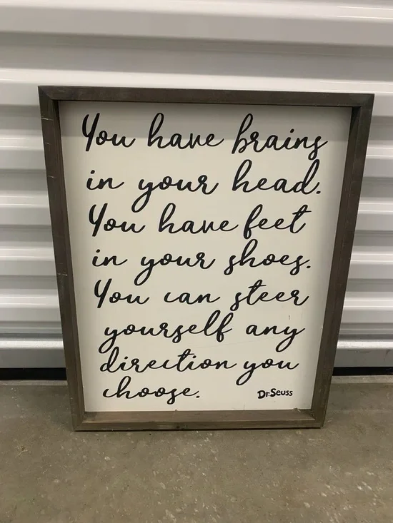 Dr. Seuss Designs 16x20 Framed Inspirational Quote Wall Art Hobby Lobby