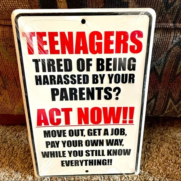 NEW Teenagers Metal Sign