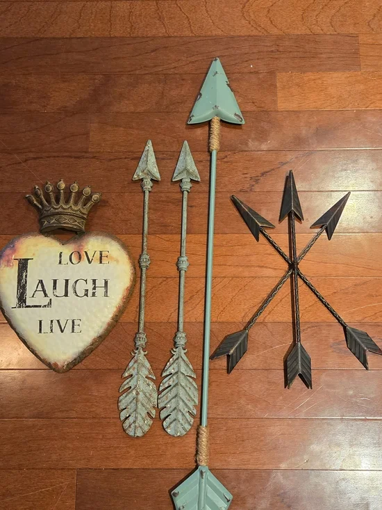 Rustic Teal Arrow Wall Decor Set - Home Wall Decor