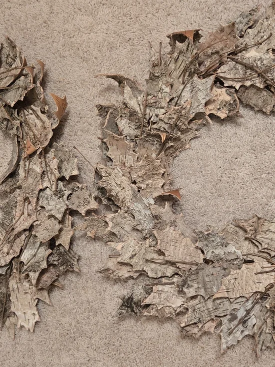 Realistic Bark Decorative Wreaths in Neutral Browns