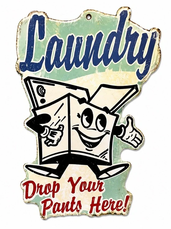 NEW Heavy Duty Steel Laundry Plasma Cut Metal Sign