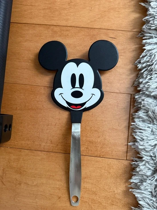 Mickey Mouse Silicone & Stainless Steel Spatula - Black, White, Red