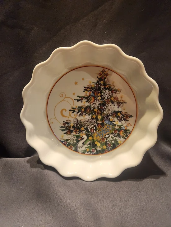 Twas The Night Before Christmas Pie Plate Williams Sonoma Mint