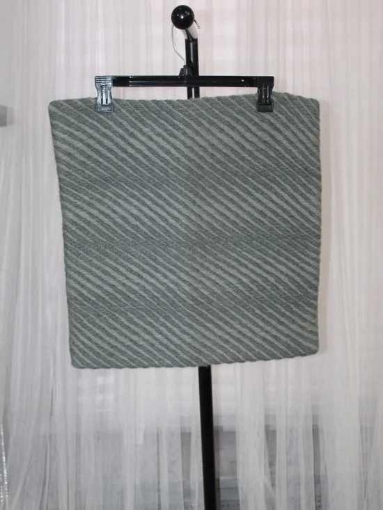 Williams Sonoma Diagonal Wool Blend Stripe Pillow Cover. Sz. 20