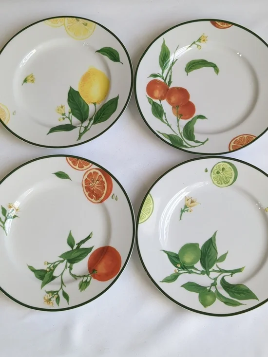 William Sonoma Porcelain Citrus Grove Orange & Lemon 8