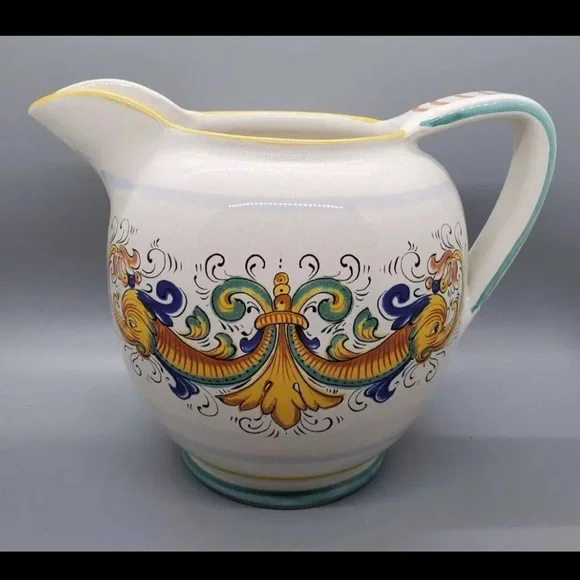 Deruta Ceramics Raffaellesco Pitcher - Made in Italy