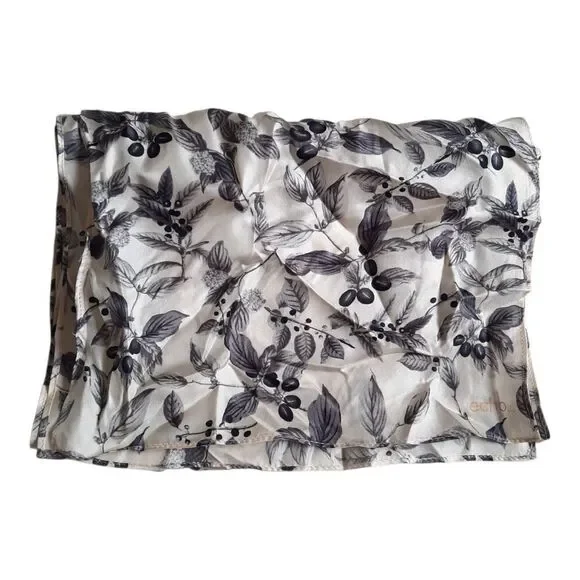 Echo Black and Cream Silk Scarf
