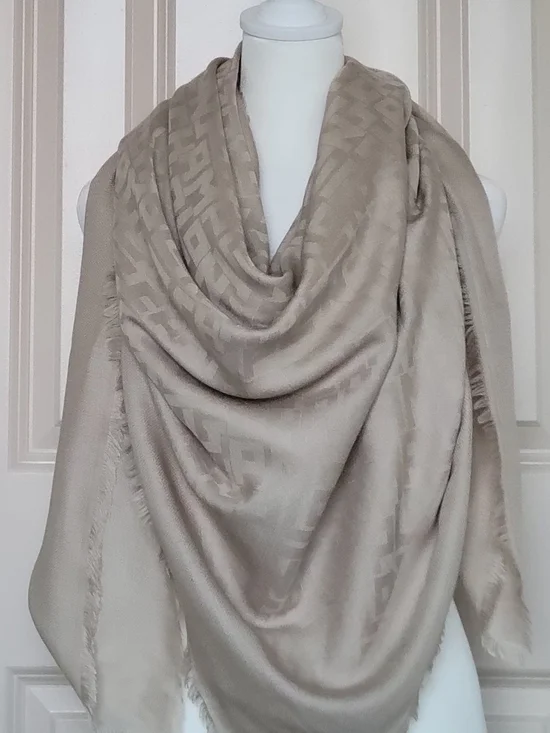 Neutral Beige Women's Shawl Scarf - Lightweight Elegant Wrap