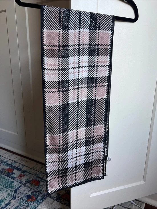 Vintage 100% silk Vera Neumann Scarf Brown Black Plaid Japan purse, hair, neck