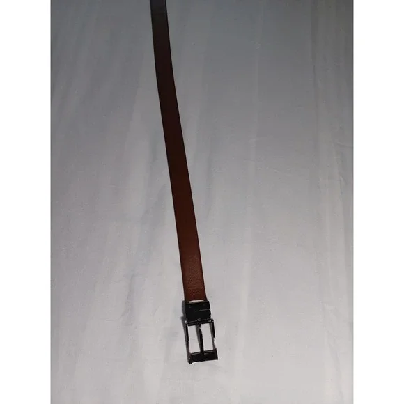 Belt Mens‎ Size 38 Brown Leather Dress Classic Buckle Adjustable Casual Solid