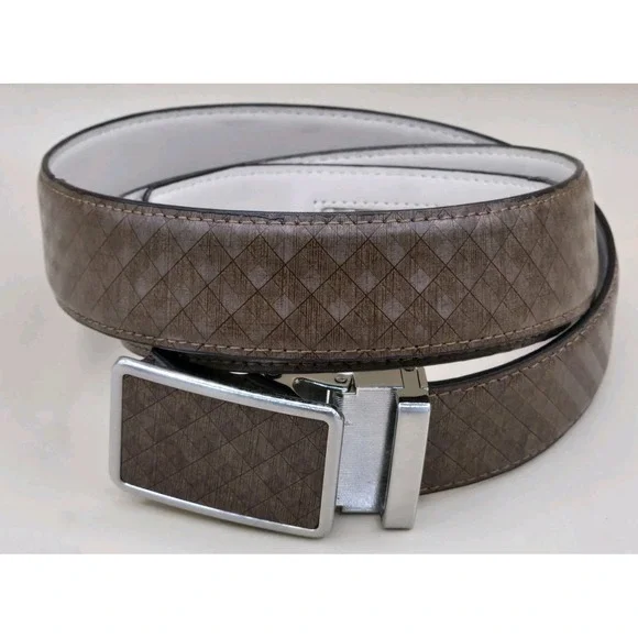 Anthoni Crown‎ Belt Germany 100cm Light Brown / Silver Geometric 35 - 38