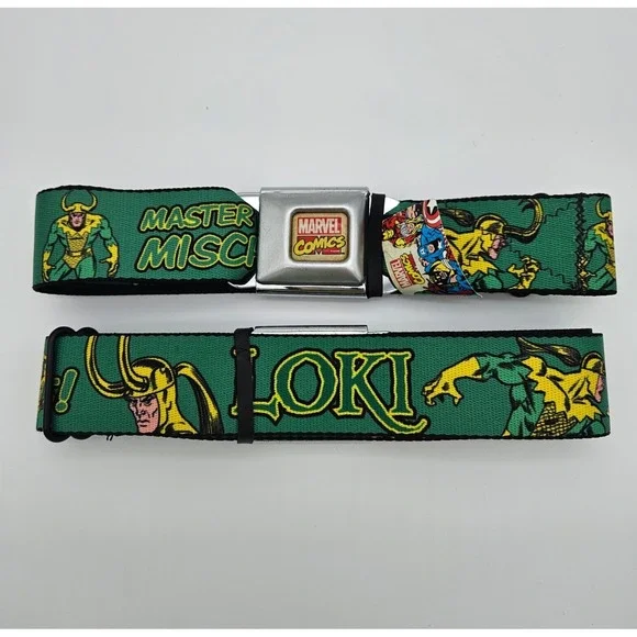 Marvel Loki Master of Mischief Green Buckle Down Car Seat‎ Buckle Belt