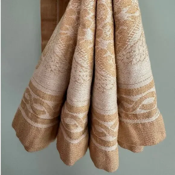 Williams Sonoma set of 4 Cornucopia Jacquard placemats linen cotton reversible