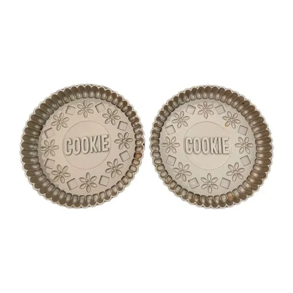 TWO Williams Sonoma Sandwich Cookie Cake Pan Baking Set Chicago Metallic