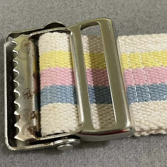 Vintage Belt 100% Cotton Metal Buckle Gait Mobility Unisex 48