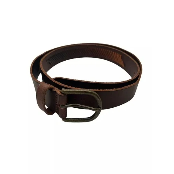 American Eagle Large XL Brown Leather Ombré Weave Belt‎