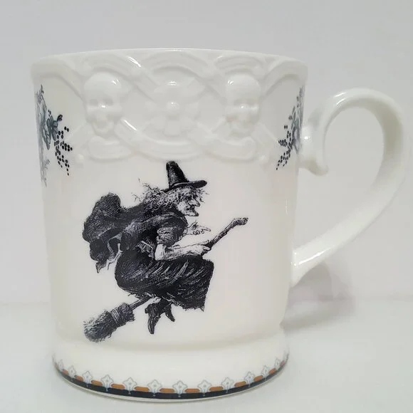 NEW Williams Sonoma SPOOKY SOIREE Mug Witch 12 OZ Stoneware Halloween NIB