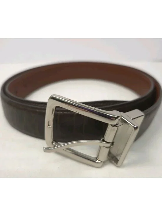 Cole Haan 32mm (1¼”) Men’s Reversible Feather Edge Leather Belt Black/Brown 38