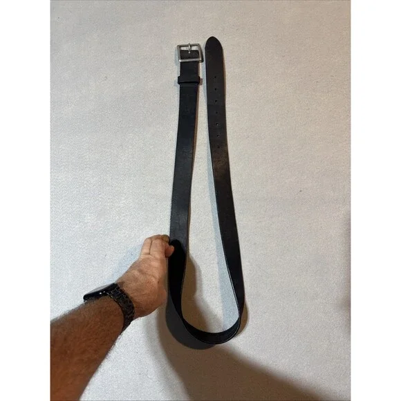 Duluth Trading Co Mens Leather Belt 90011 Black Size 44