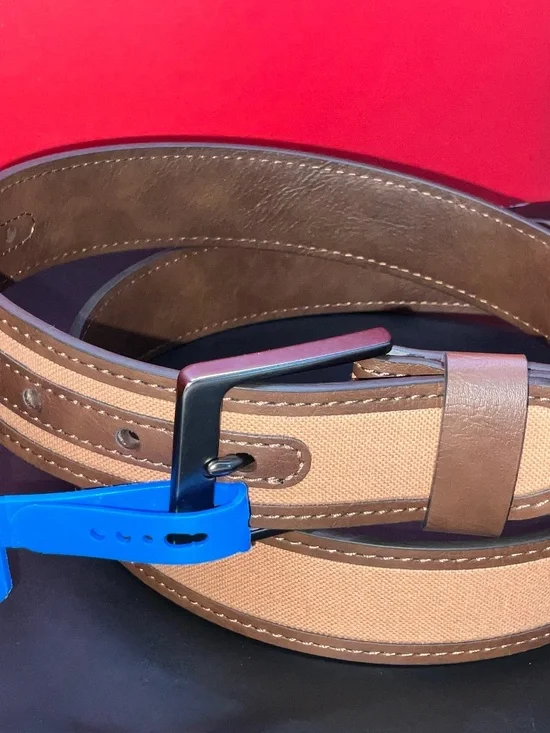 Brown  & Tan Columbia XL Belt. 42-44. Buckle closure. NWT, NO Box.MSRP$38.