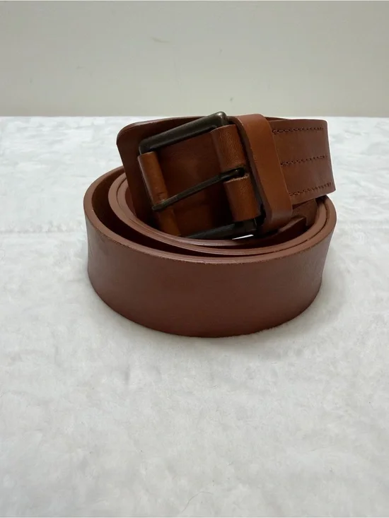 Belstaff Brown Genuine Leather Belt L Made in Italy Heritage Distressed Buckle