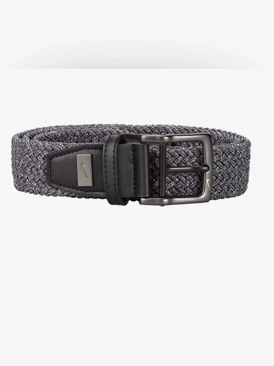 NWT Nike Heather Gray Stretch Woven Mens Belt Size Large (38-40) $42