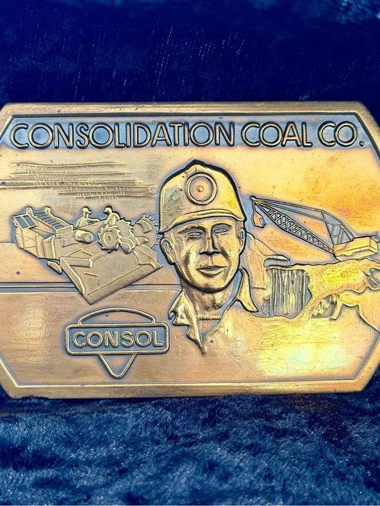Vintage Consolidation Coal Miners Belt Buckle