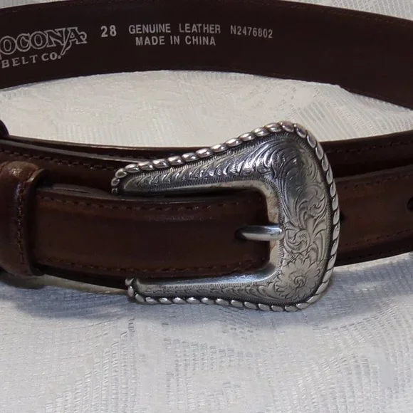 Nocona Western Mens Belt Leather Top Hand Ranger Brown N2476802 SIZE 28‎
