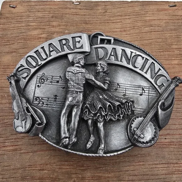 Square Dance Siskiyou Buckle Co Williams, Oreeon 1985 Belt Buckle Collectible