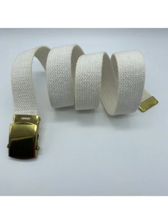 Vanguard NY White Slip Thru Adjustable Belt Men’s Size M