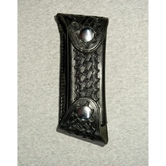 Vtg Safety Speed‎ Holster Basketweave Ammo Magazine Utility Belt Slide Snap