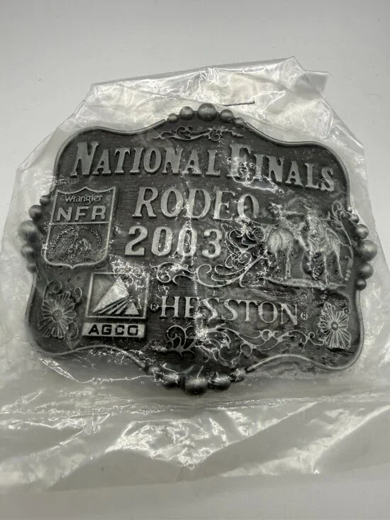 Vintage 2003 Hesston National Finals Rodeo Belt Buckle