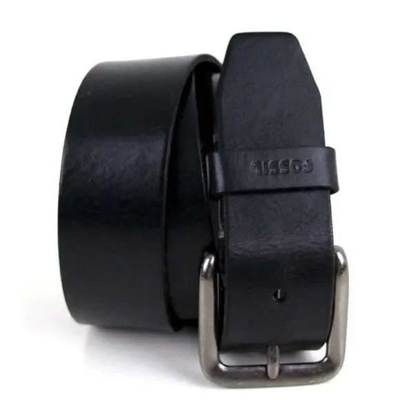 Fossil SADDLE BLACK GENUINE LEATHER 1.5