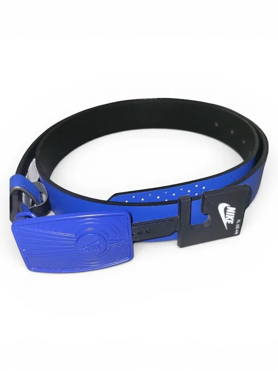 Nike Royal Blue Logo Belt Faux Leather SZ XL 42-44