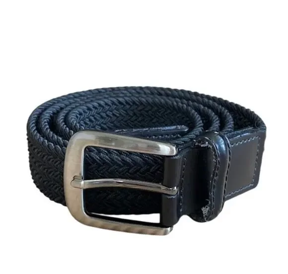 Mens Fabric Braided Web Belt Fully Adjustable Casual Everyday Style XL 42-44
