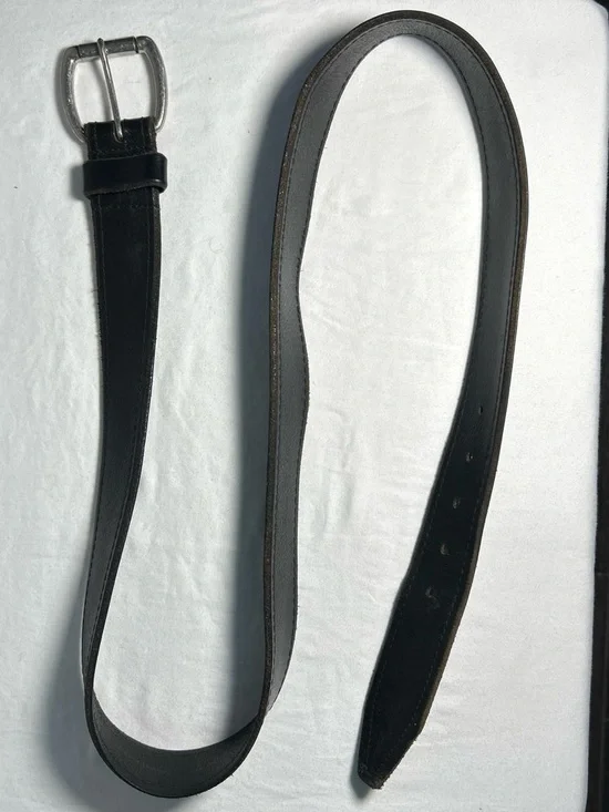 Work belt | Black Leather Men's Belt | Made in USA