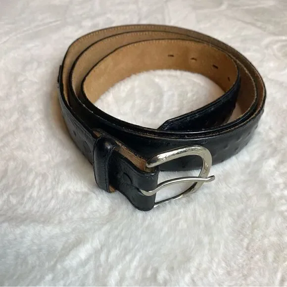 Black Leather Belt Size 50